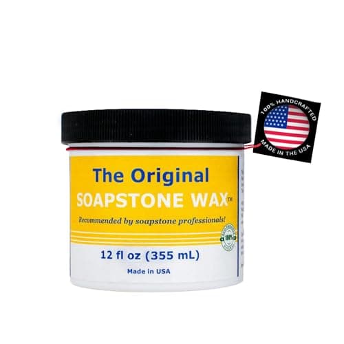 The Original Soapstone Wax | Food-Safe Natural Wax for Soapstone Countertops – Enhances & Darkens Stone, Long-Lasting Protection (12oz) - Image 1