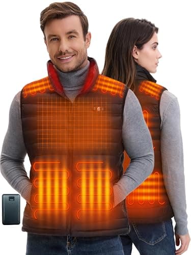 EJVZUO Heated Vest for Men,Heated Jackets for Men and Women with 16000mAh Battery Pack, Ideal for Ski/Work/Fishing/Camping - Image 1