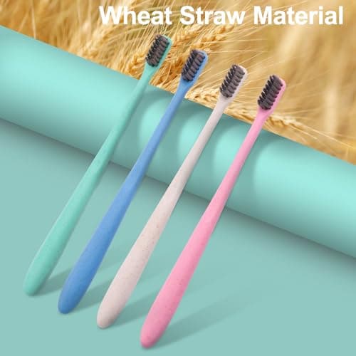 ACSKD 200PCS Disposable Toothbrushes Bulk,Individually Wrapped Travel Toothbrushes for Hotel Camping Travel, Guests & Homeless - Thumbnail 3