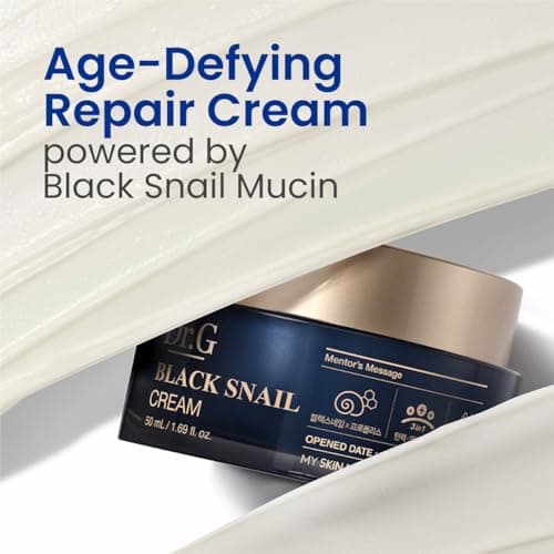Dr. G Black Snail Cream - Korean Skincare with Snail Mucin - Anti-Aging Face Cream for Fine Lines - Firming Lotion for Skin Elasticity - Moisturizer for Skin Dullness - Deep Nourishment - 1.69 fl oz - Thumbnail 2