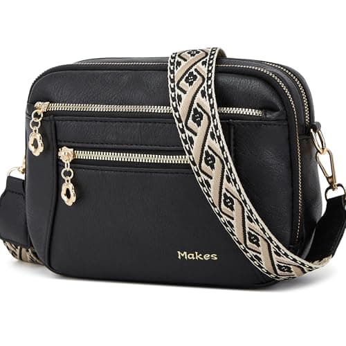 Crossbody Purse for Women Small Crossbody Bags Trendy Vegan Leather with Adjustable Shoulder Straps Gift for Mother Wife Mom - Image 1