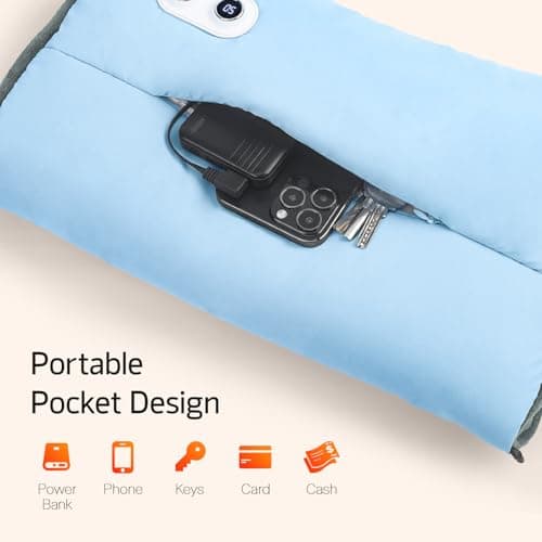 HAPAW Hand Warmers Rechargeable with 10000mAh Battery, Portable Graphene Heated Electric Hand Warmer Pouch, 5 Level Adjustable Temperature for Women, Men, Kids, Hunting, Camping & Xmas Gifts - Thumbnail 5