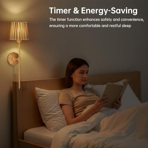 PACOLIT P Battery Operated Wall Sconce Set of Two, 3 Colors Wireless Rechargeable Batery Powered Wall Lights for Bedroom Living Room Hallway - Thumbnail 5