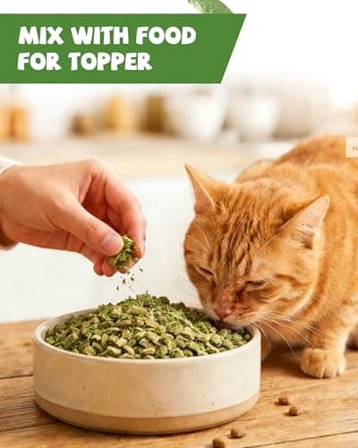 PAWUP Freeze Dried Chicken Cat Treats, Cat Grass Added, High-Fiber Hairball Care & Digestive Support Snacks for Indoor Cats, 3.8oz - Thumbnail 4
