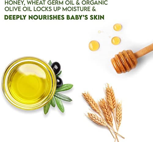 WBM Care Baby Lotion | Nourishes & Protects Deeply | Face & Body Lotion with Natural Honey and Wheatgerm Oil 6.8 oz (Pack of 3) - Thumbnail 4