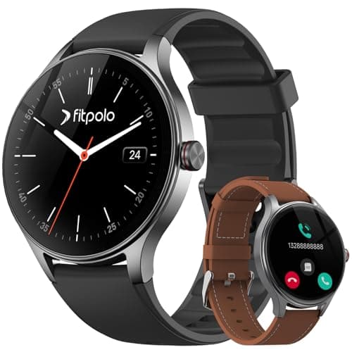 Smart Watch for Men Women (2 Bands), 1.27” Smartwatch with Bluetooth Calls, Fitness Tracker with 105+ Sports Modes, Heart Rate/SpO2/Sleep Monitor, IP68 Waterproof Men Watches, Gift for Husband - Image 1