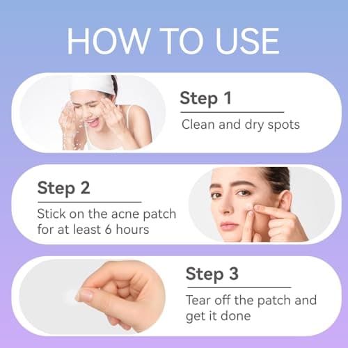 OmaDoto Day & Night Invisible Pimple Patches - (10mm & 12mm | 144 Count | 12 Sheets) - 2-in-1 Hydrocolloid Blemish Cover with Salicylic Acid, Absorbent & Protective Zit Stickers for Face - Thumbnail 6