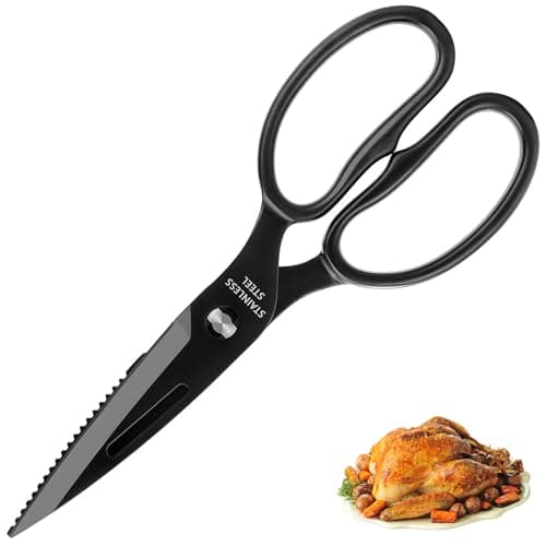 SLEMOON Heavy Duty Poultry Shears That Come Apart, All Purpose Kitchen Shears for Food,3Cr14 Fully Forged Stainless Steel Sharp Blades for Chicken,Meat,Seafood,Herbs Kitchen Scissors - Image 1