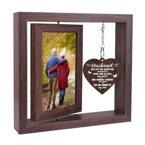 Boiveco Memorial Gifts for Loss of Husband, Sympathy Gift for Loss of Husband Memorial Picture Frame, In Memory of Husband Grief Remembrance Bereavement Gifts for Loss of Husband, Display Two 4x6 Photos - Image 1