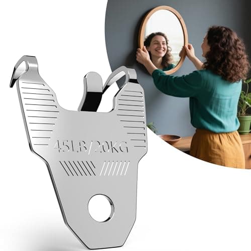 20Pcs Hardened Steel Claw Picture Hangers for Drywall,No Nails,Minimal Damage Wall Hooks for Frames, Art, Mirrors, Photos & Posters,All-in-One Hanging Hardware Kit for Room/Office Decor