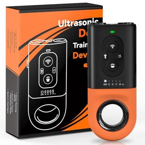 ByteRoll Dog Bark Deterrent Devices, Anti Barking Device for Dogs with Dual Emitters, 35 ft Range, LED Flashlight, Rechargeable Handheld Trainer, Safe & Effective, Stop Neighbors Dog - Image 1