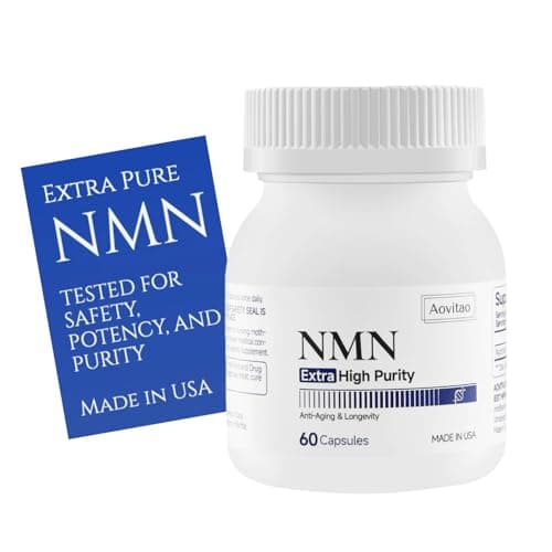 AOVITAO NMN Supplement 500mg Ultra Pure 99.8% | Stabilized Form | Supports NAD+ Production, Cellular Health & Healthy Aging | 60 Capsules - Image 1