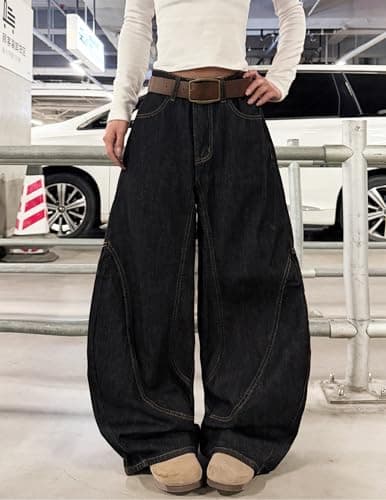MaxOpen Women's Y2k Hip Hop Baggy Jeans - Thumbnail 2