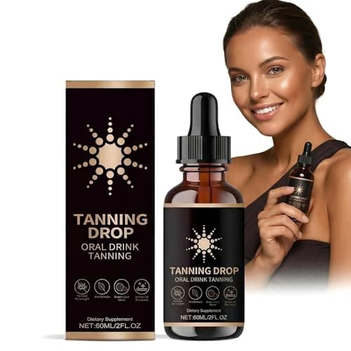 Tanning Drops To Drink, Sunless Tanning Drops, Bronzing Tanner for Face and Body, Safe & Long-Lasting Enhances Natural Tan, Enhancing Natural Skin Tone for All Skin Types (2Fl Oz)