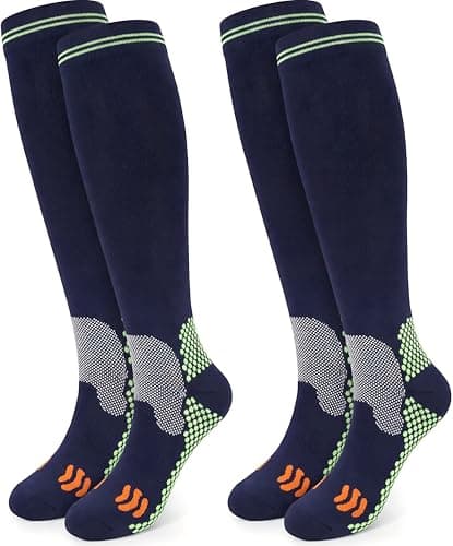 Compression Socks (20-30mmHg) for Men & Women – Best Compression Socks for All Day Wear, Better Blood Flow, Swelling! (L/XL, Navy Blue) - Image 1
