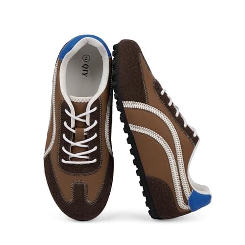 QIY Sneakers for Women Casual Dark Brown Women's Fashion Sneakers Comfortable Chocolate Walking Tennis Shoes Slip on Fall Cute Shoes 2026 Size 6 - Image 1