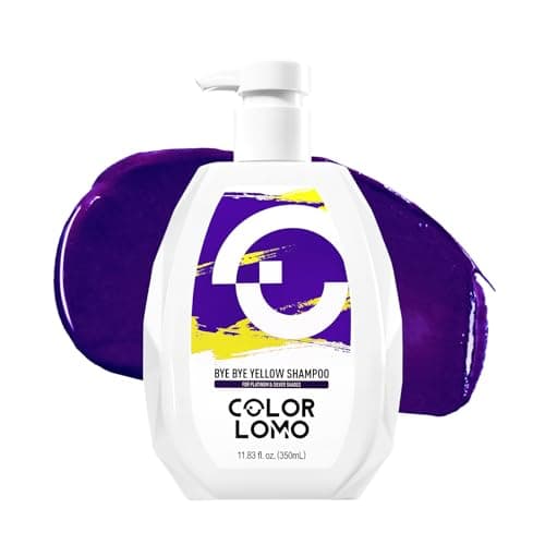 COLORLOMO Bye Bye Yellow Purple Shampoo, Neutralizes Brass & Yellow Tones, Sulfate Free, For Color Treated, Blonde, Bleached, Highlighted Brown or Silver Hair, 11. 83 Fl Oz