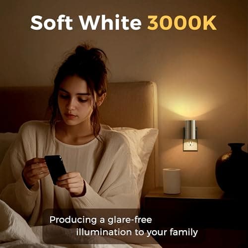 L LOHAS LED Night Light, Automatic Night Lights Plug into Wall, 2 Pack Nightlights With Light Sensor, 3000K Soft White 0-100LM Dimmable Modern Nightlight for Kids Bedroom Hallway - Thumbnail 6