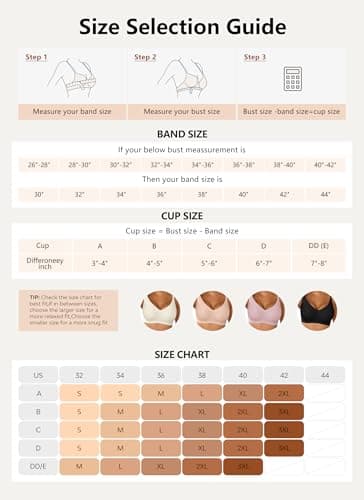 Xcutting Women's Supportive Wireless Jelly Bras for Women Seamless Comfort, Full Coverage, No Underwire, T-Shirt Women Bras Regular and Plus with Extender (Black,X-Large) - Thumbnail 2