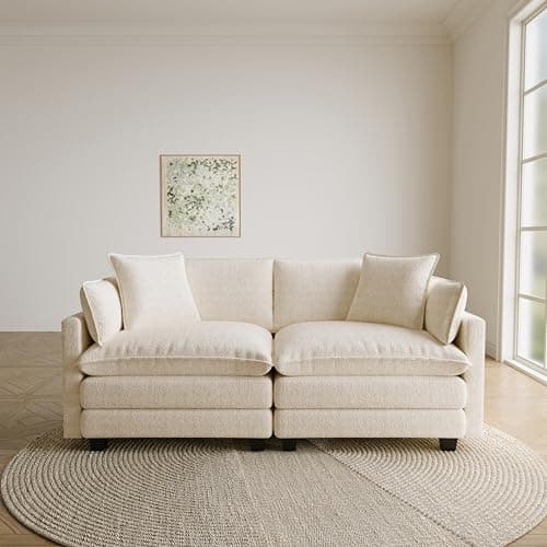 Fachmaih Sectional Loveseat Cloud Couch Modular Sofa Deep Seat Couches 78" Modern Cloud Couch with Pillow for Living Room, Bedroom and Apartment - Image 1