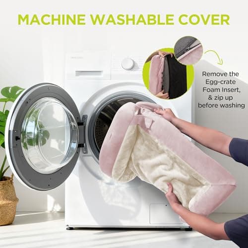 Orthopedic Dog Beds for Large Medium Dogs, Big Waterproof Memory Foam Pet Couch Bed with Removable Washable Cover, Tennis Ball Toy, 36x27 - Thumbnail 5