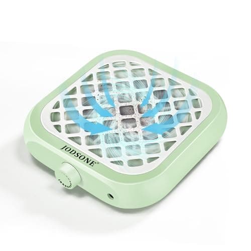 JODSONE 6000RPM Mini Nail Dust Collector Powerful Suction Portable PocketSized Nail Salon with 30 Filters Green - Image 1