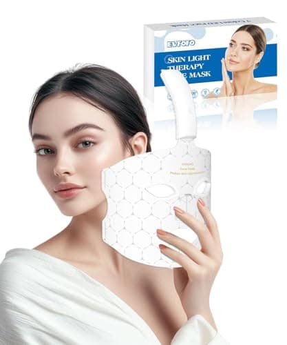 EVFOFO 7 Color Red Light Therapy for Face, Cordless LED Face Mask Light Therapy, USB Rechargeable Red Light Therapy Mask for Skin Rejuvenation, Anti-Aging, Wrinkles & Acne, Home Skin Care - Image 1