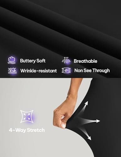 AVAMO Womens Dress Pants Straight Leg High Waisted Pull On Stretchy Work Pants Business Casual Slacks Office with Pockets Black - Thumbnail 5