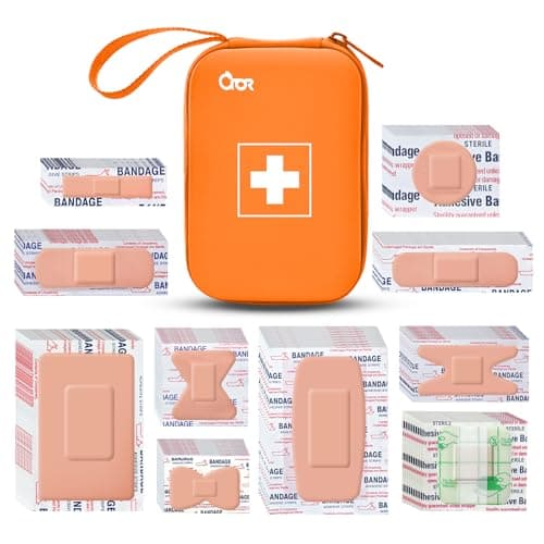 Adhesive Bandages Variety Pack 180 PCS,Various Sizes Large Waterproof,Adhesive Flexible Fabric Bandages Breathable A025 - Image 1