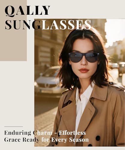 QALLY Polarized Sunglasses Womens Square Womens Sunglasses Trendy Classic Retro Sun Glasses Fashion UV400 Protection 3 Pack - Thumbnail 2