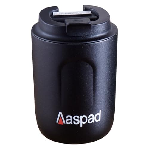 Aaspad Coffee Tumbler 8 Oz-12 Oz Standard Medium Espresso travel mug Stainless Steel Double Wall Vacuum Insulated metal cups with Leak proof lid Thermal or iced Cappuccino Latte Americano Office gift - Image 1