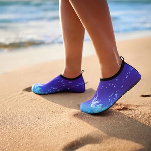 Metog Unisex Water Shoes Quick-Drying Beach Aqua Shoes for Women Men Blue Whale 12-13 W/ 11-12 M US - Thumbnail 2