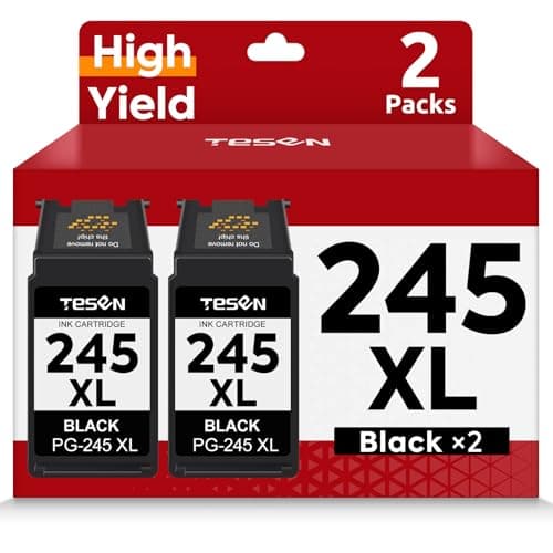 TESEN 245XL Black Ink Cartridge Replacement for Canon PG-245XL PG-245 PG245 245 XL for Cannon PIXMA MG2525 MG3022 MX490 TS202 TS3322 TR4520 TS302 TR4527 Printer Ink Cartridge (2-Pack,Black) - Image 1