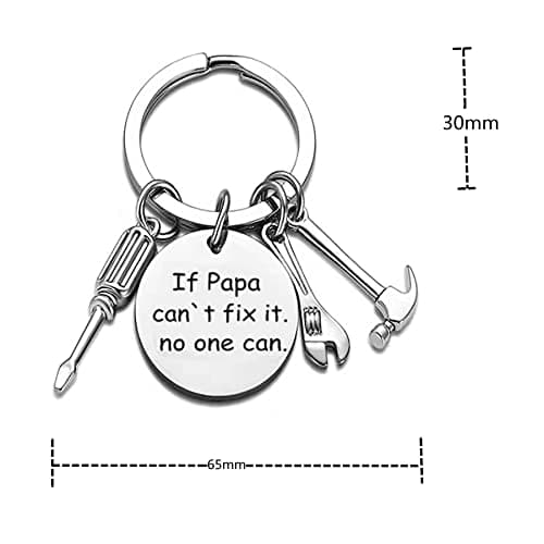Ediseng Dad Christmas Gifts from Daughter Wife,Custom Keychain for Father,Personalized Stocking Stuffer for Dad/Husband/Stepdad,Funny Keychain with Hammer,Wrench and Screwdriver - Thumbnail 5