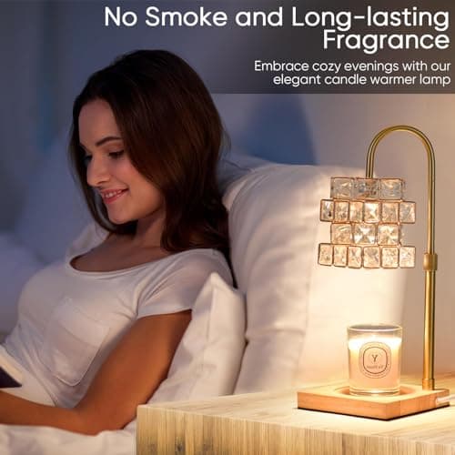 Alpharan Candle Warmer Lamp with Timer,Electric Candle Warmer Dimmable and Height Adjustable Wax Melt Warmer for Scented Wax Jar Candles,Aromatherapy Decorative Candle Heater Home Fragrance Warmer - Thumbnail 5