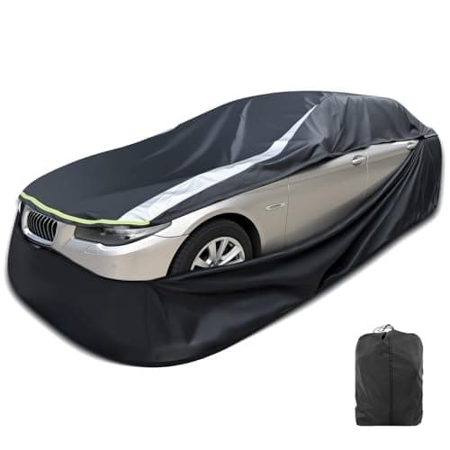 FJWDSC Full Enclosed Car Covers Universal Fit C4 C5 C7 C8 Corvette,Civic,Corolla,Mazda 3,911,3 Series,Forte,Cruze,Elantra,Jetta,Sentra,Escort,Audi A4,Model 3 Sedan/Coupe/Cabrio Length 177-189 inches