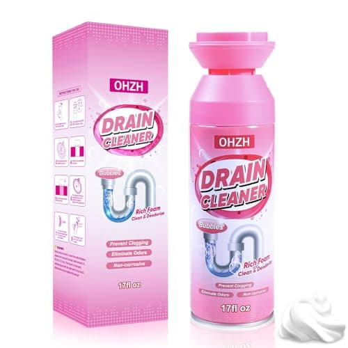 Foaming Drain Cleaner,Drain Clog Remover –Sink Cleaner and Deodorizer,Foaming Cleaners for Kitchen, Sinks, Shower Drains,Tub (1pc)