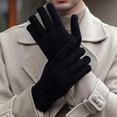 SILEDGN Fathers Day Dad Gifts from Son Wife 6 Pairs Winter Gloves for Men Warm Knit Gloves for Clod Weather Gifts for Dad Stretchy Thin Magic Glove for Driving Running Hiking - Thumbnail 4
