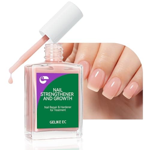 gelike ec Protein Nail Strengthener and Growth Polish: Nude Blush 15ml 6 in 1 Natural Nail Hardener Extra Strong and Growth - Nail Polish Hardener for Weak and Damaged Nails - Image 1