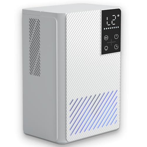 Dehumidifier 58W Compact Quiet Effective Double Cores for Home. 68OZ Water Tank, Sleep Mode, Auto Shut-Off, Delay-Off Timer, Night Light, for Bathroom Bedroom RV Camper Closet or any Small Space - Image 1