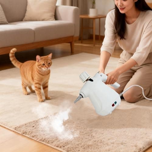 Handheld Steam Cleaner,1000W Pressurized Steam Cleaner with 11 Attachments for Multi-Surface Deep Cleaning, Fast-Heating & Continuous Steam, Safe for Kitchen, Bathroom, Car, Floors, Sofa - Thumbnail 2