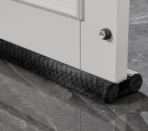 Ciieyuo Premium Velvet Door Draft Stopper, 30'' to 36'' Adjustable Gap Filler, Double-Sided Windproof Seal, Easy Install to Block Noise, Cold Air, Light, Dust, and Drafts - Image 1