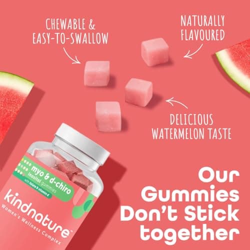 kindnature Myo-Inositol & D-Chiro Inositol Gummies with Vitamin D & Folate - Ideal 40:1 Ratio - 30 Day Supply - Thumbnail 6