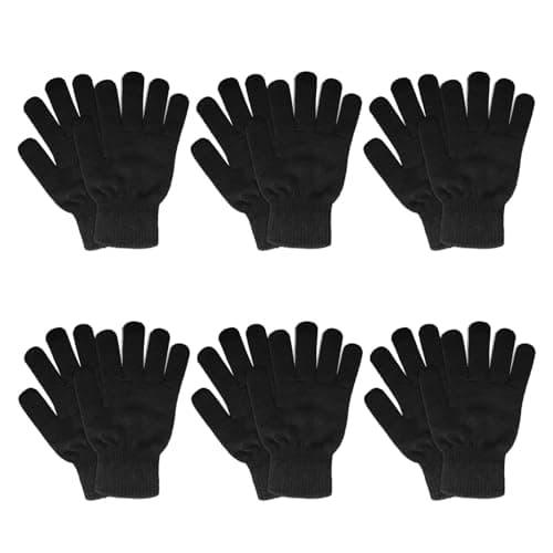 SILEDGN Fathers Day Dad Gifts from Son Wife 6 Pairs Winter Gloves for Men Warm Knit Gloves for Clod Weather Gifts for Dad Stretchy Thin Magic Glove for Driving Running Hiking - Image 1