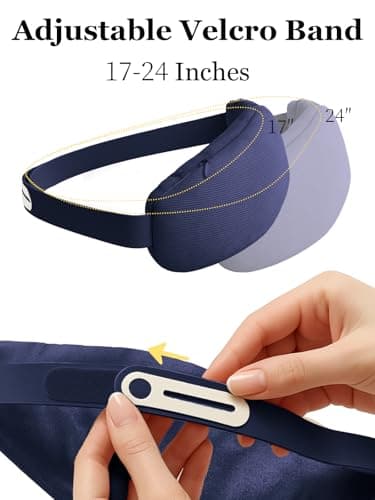 Heated Eye Mask, Cordless Warm Eye Compress for Dry Eyes, Birthday Christmas Gifts for Women Men, Washable Eye Heating Pad for Travel, Eye Relief, Improved Sleep (Blue) - Thumbnail 5