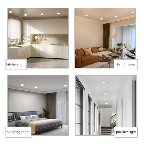 AHIMORI 15w Led Flush Mount Ceiling Light 1200lm Round Disk Light Dimmable 5 Cct 3000k -5000k Wafer-Thin Recessed Can Lamp Low Profile Modern Fixture for Bedroom Kitchen Hallway 4 Pack - Thumbnail 6