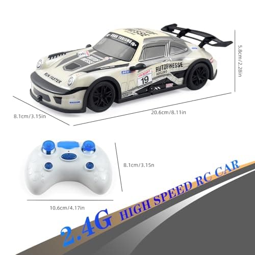 Cosaway Remote Control Car 2.4GHz Drift RC Car Toys for Kids Lights Up High Speed Race Car for Boys and Girls Gifts 3+ Years Old - Thumbnail 2