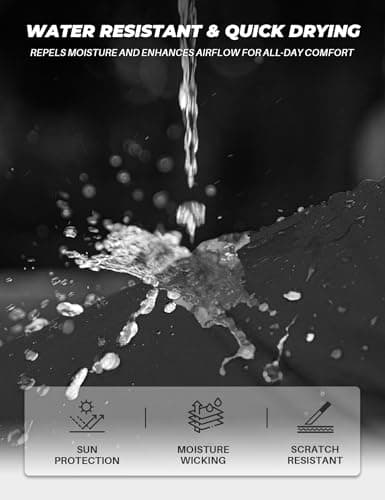 MOURCE Lightweight Hiking Pants Men Quick Dry - Outdoor Water Resistant Pants for Men with 7 Pockets, Black - Thumbnail 3