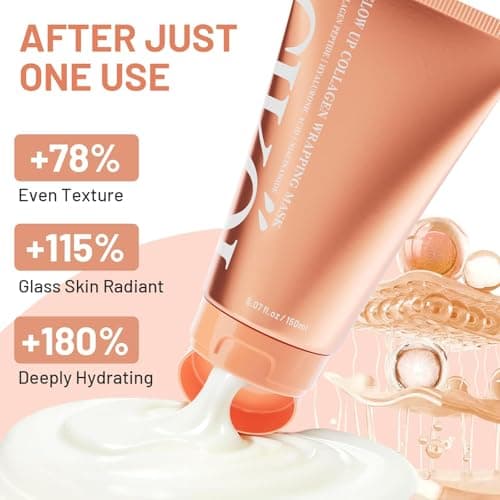 ICIKOL Collagen Peptides Night Wrapping Face Mask, Hyaluronic Acid Peel Off Masks with Vitamin E for Deep Hydrating and Smooth Looking, Overnight Facial Mask for Women Glass Skin, 150ML Large Size - Thumbnail 6