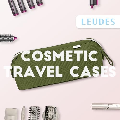 Leudes Hair Tools Travel Bag for Shark Flexstyle Carrying Case Portable Shark Hair Air Wrap Dryer Case Waterproof Dustproof Flat Curling Iron Travel Organizer (Army Green) - Thumbnail 3